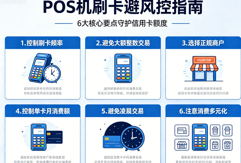 POS机刷卡避风控指南：6大核心要点守护信用卡额度！